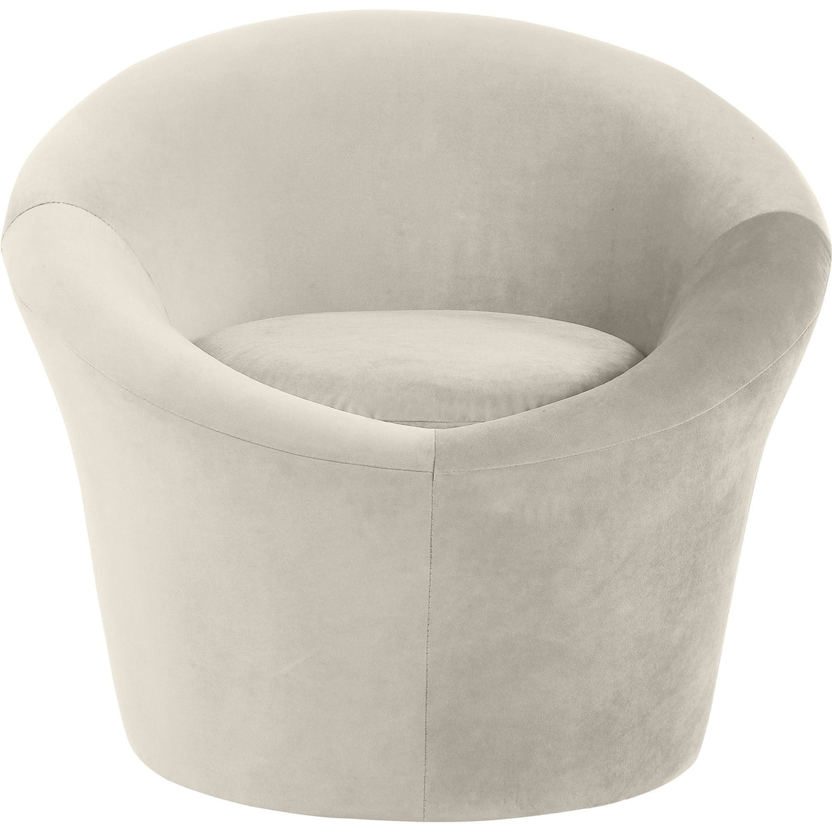 Tristan Cream Velvet Upholstered Accent Chair