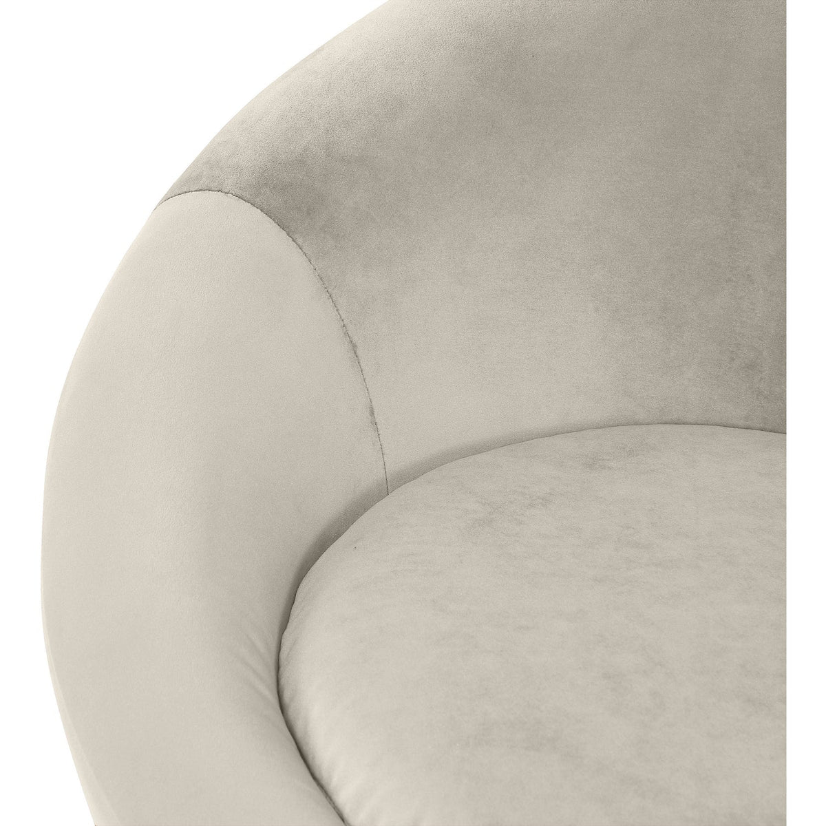 Tristan Cream Velvet Upholstered Accent Chair