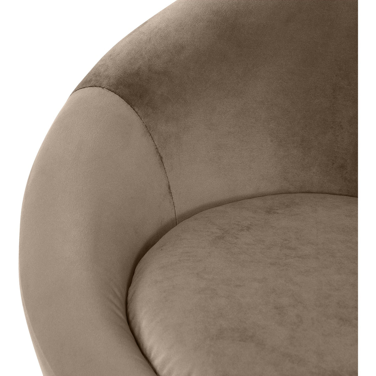 Tristan Taupe Velvet Upholstered Accent Chair