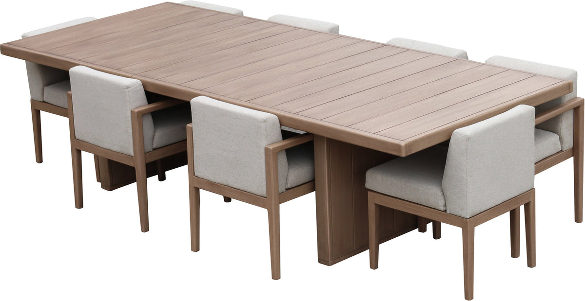 Solace 88.5in 114.75in Natural Acacia Wood Outdoor Patio Dining Table