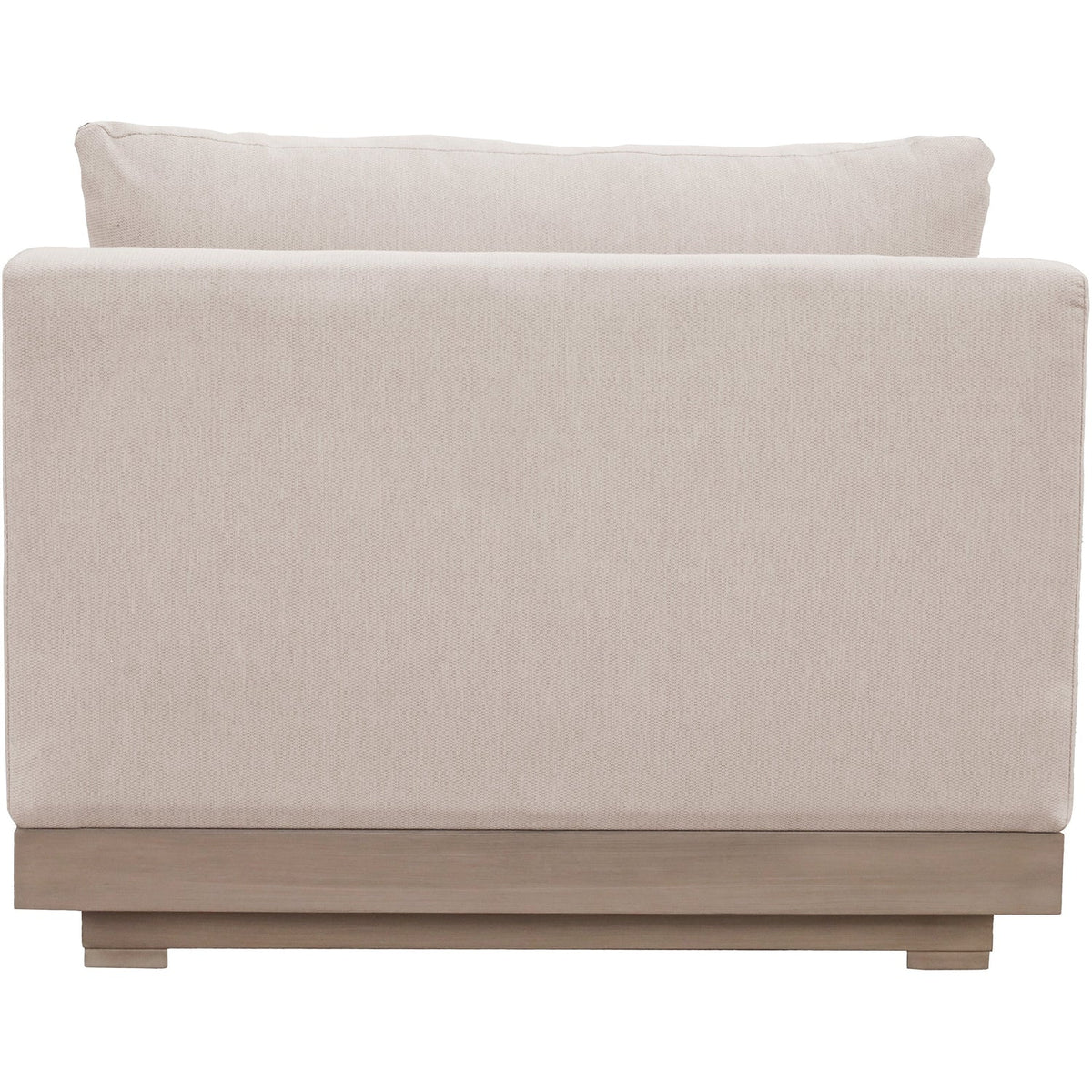 Solace Beige Olefin Performance Fabric Outdoor Patio Modular Armless Chair