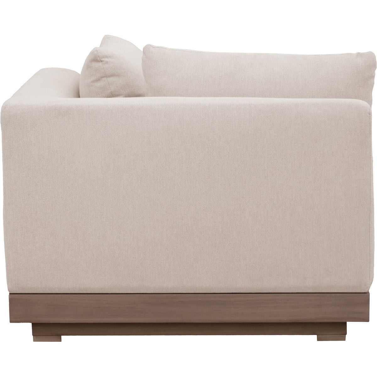 Solace Beige Olefin Performance Fabric Outdoor Patio Modular Corner Chair