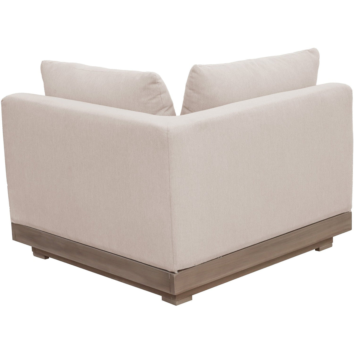 Solace Beige Olefin Performance Fabric Outdoor Patio Modular Corner Chair