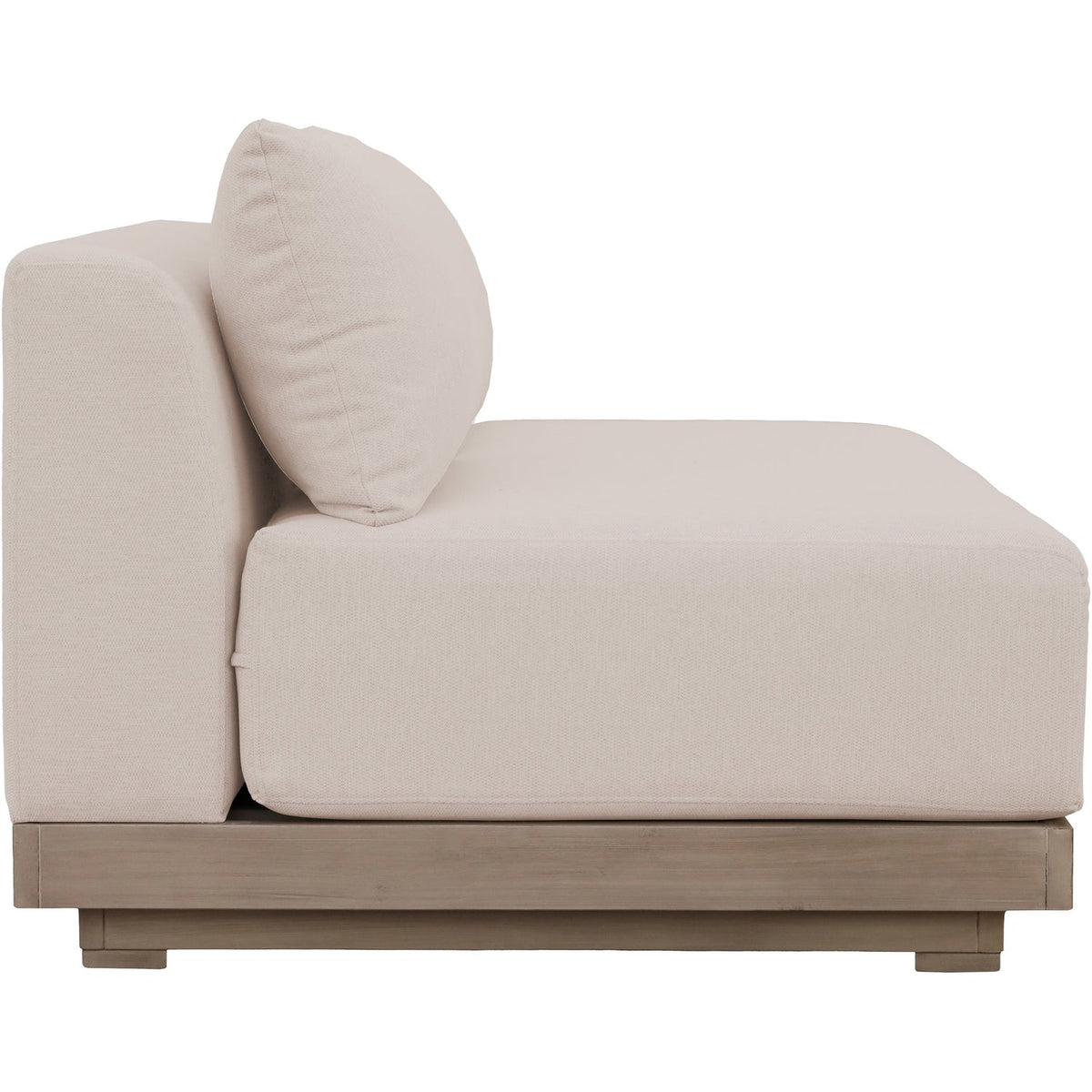 Solace 55in Beige Olefin Performance Fabric Outdoor Patio Modular Loveseat