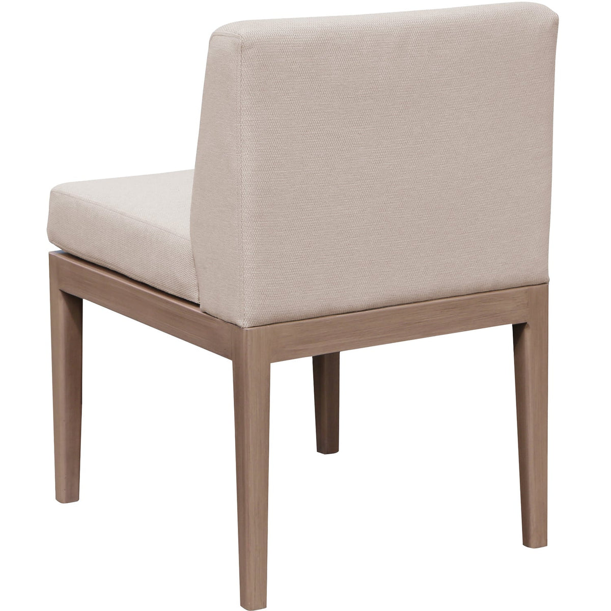 Solace Beige Olefin Performance Fabric Outdoor Patio Dining Side Chair