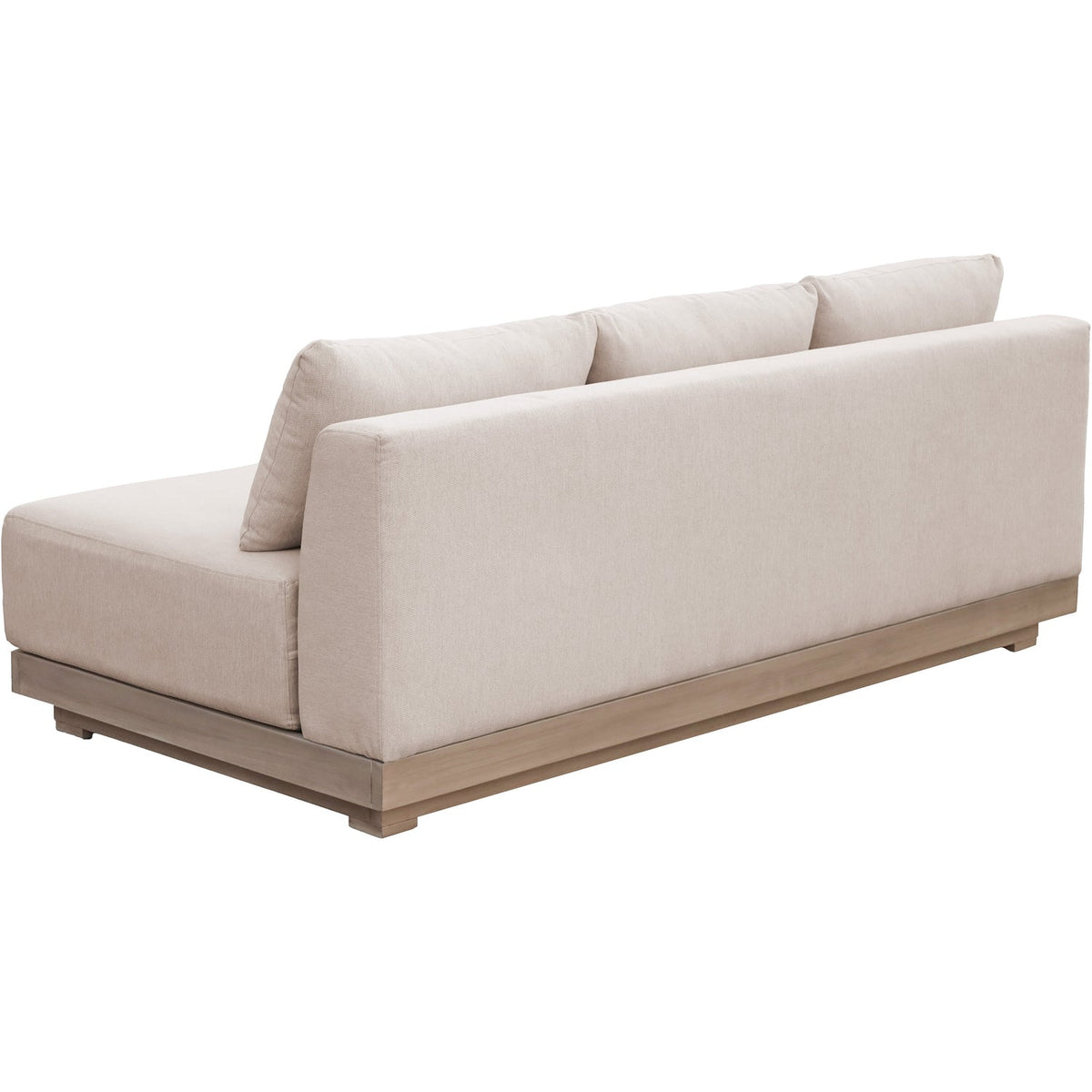 Solace 77in Beige Olefin Performance Fabric Outdoor Patio Modular Sofa
