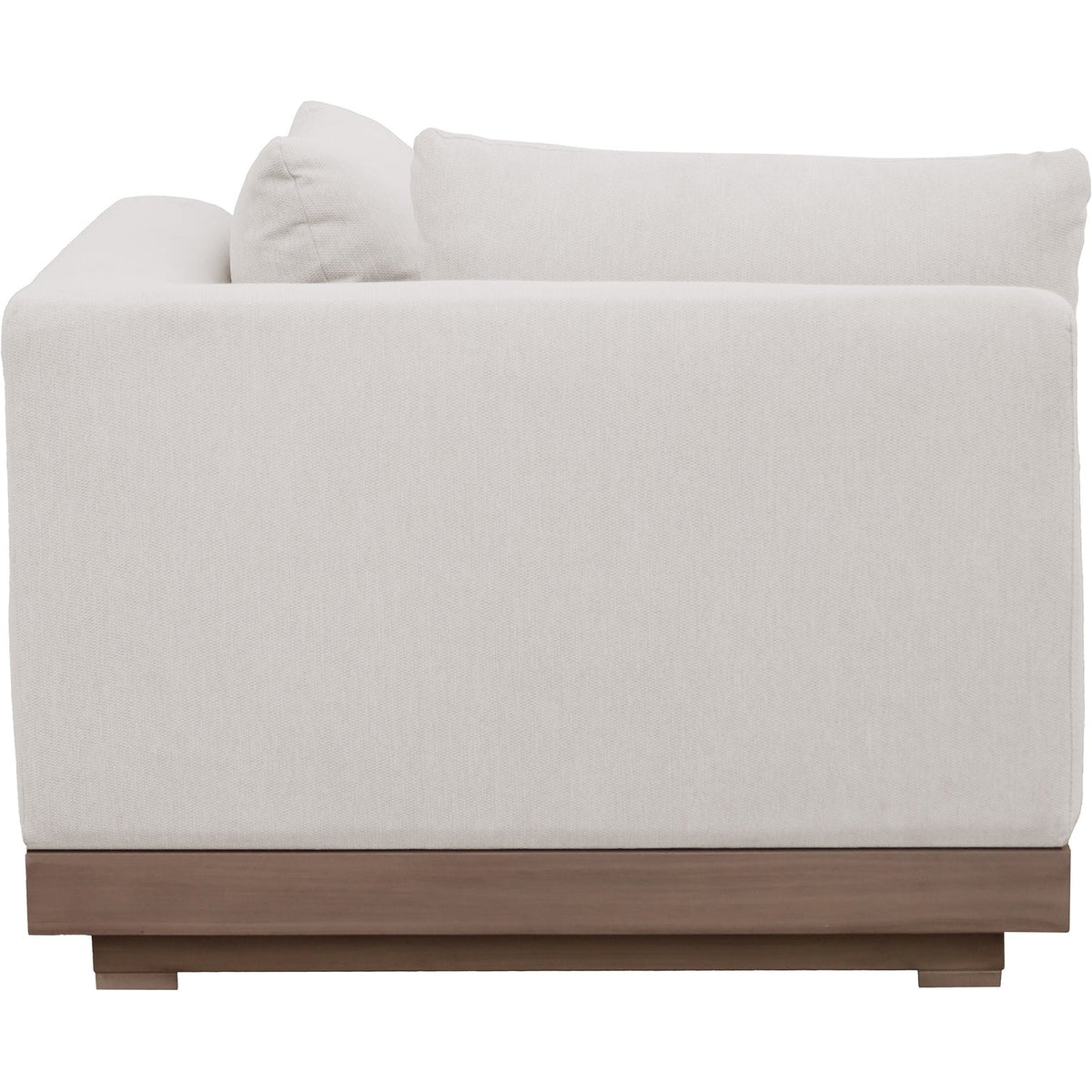 Solace Cream Olefin Performance Fabric Outdoor Patio Modular Corner Chair