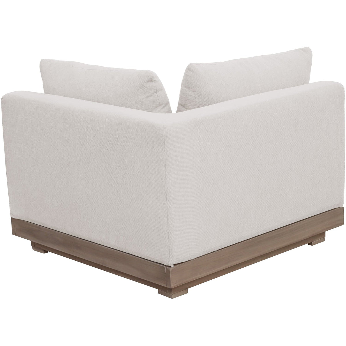 Solace Cream Olefin Performance Fabric Outdoor Patio Modular Corner Chair