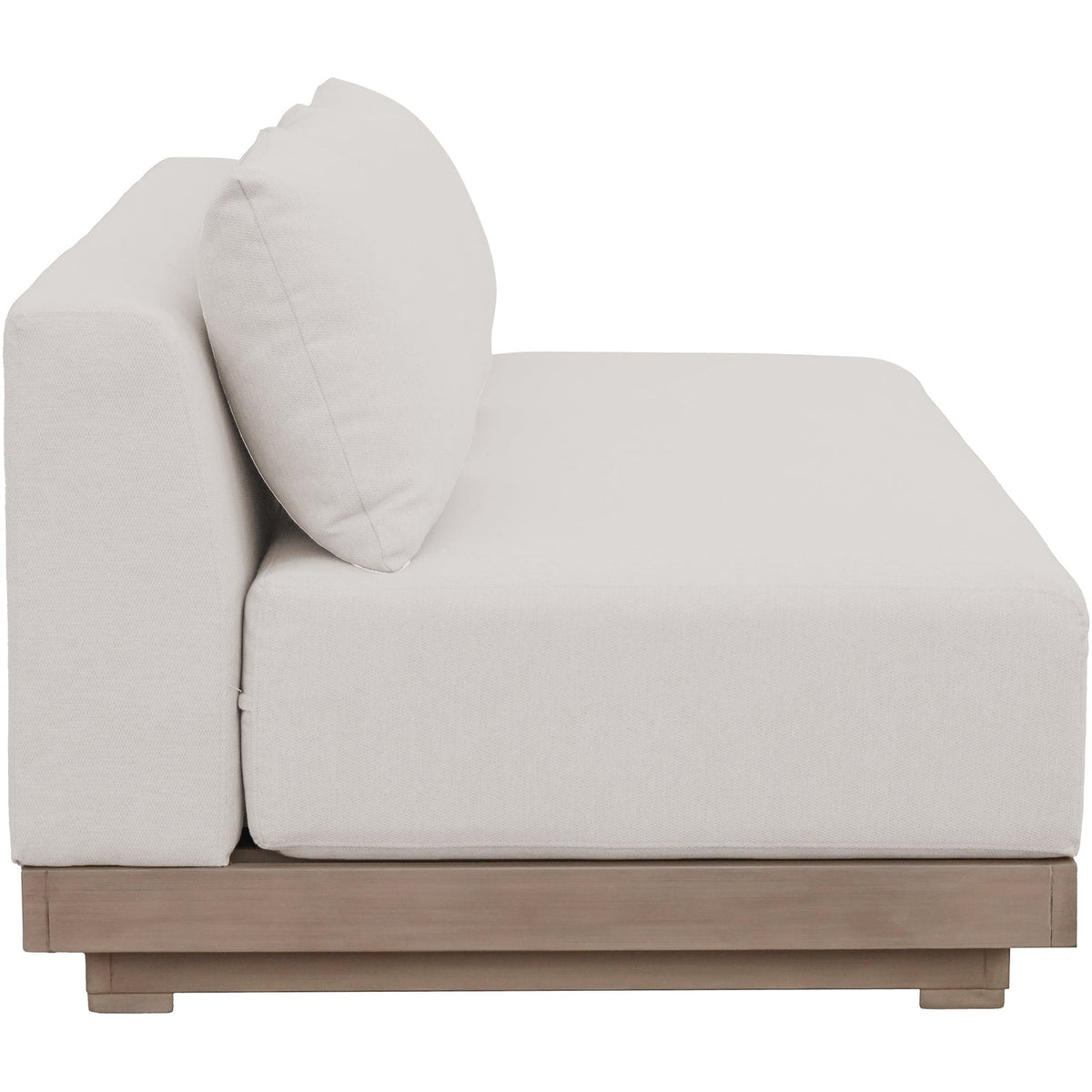 Solace 77in Cream Olefin Performance Fabric Outdoor Patio Modular Sofa