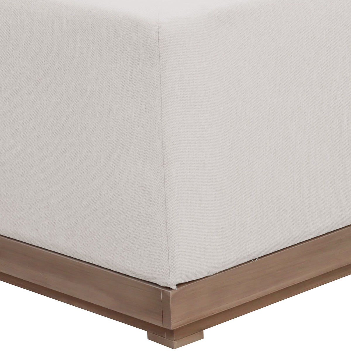 Solace Cream Olefin Performance Fabric 3 Piece Outdoor Patio Modular Sectional Sofa