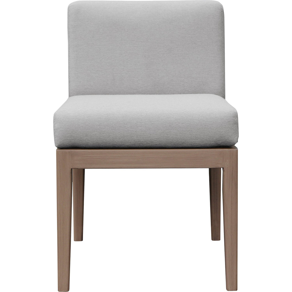 Solace Grey Olefin Performance Fabric Outdoor Patio Dining Side Chair