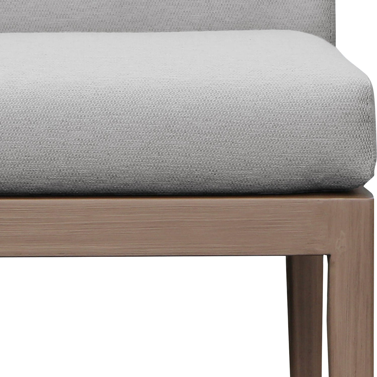 Solace Grey Olefin Performance Fabric Outdoor Patio Dining Side Chair