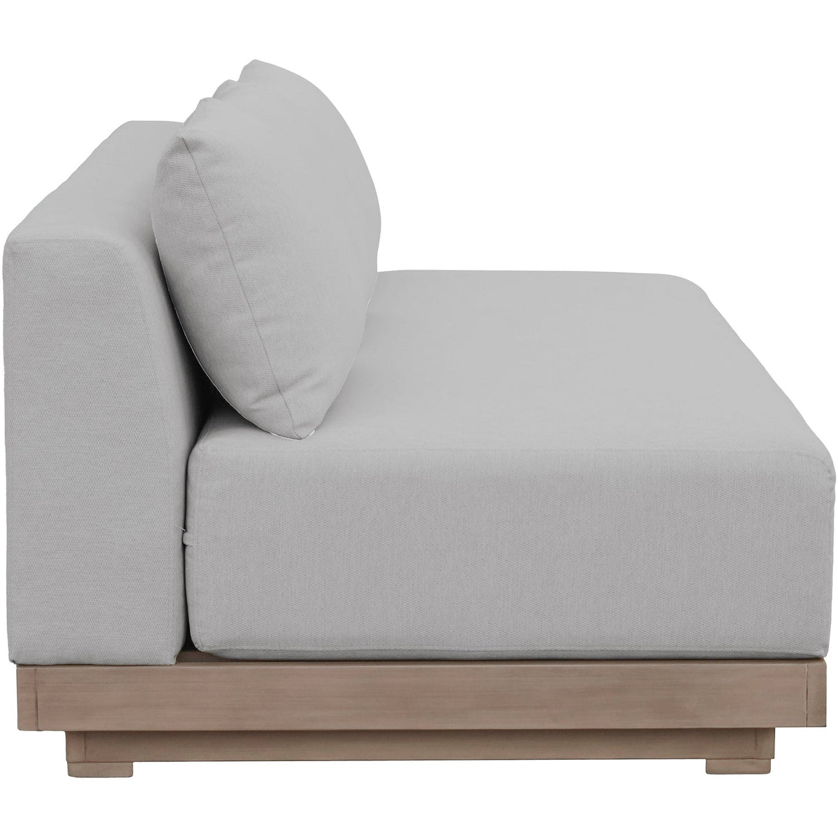 Solace 77in Grey Olefin Performance Fabric Outdoor Patio Modular Sofa