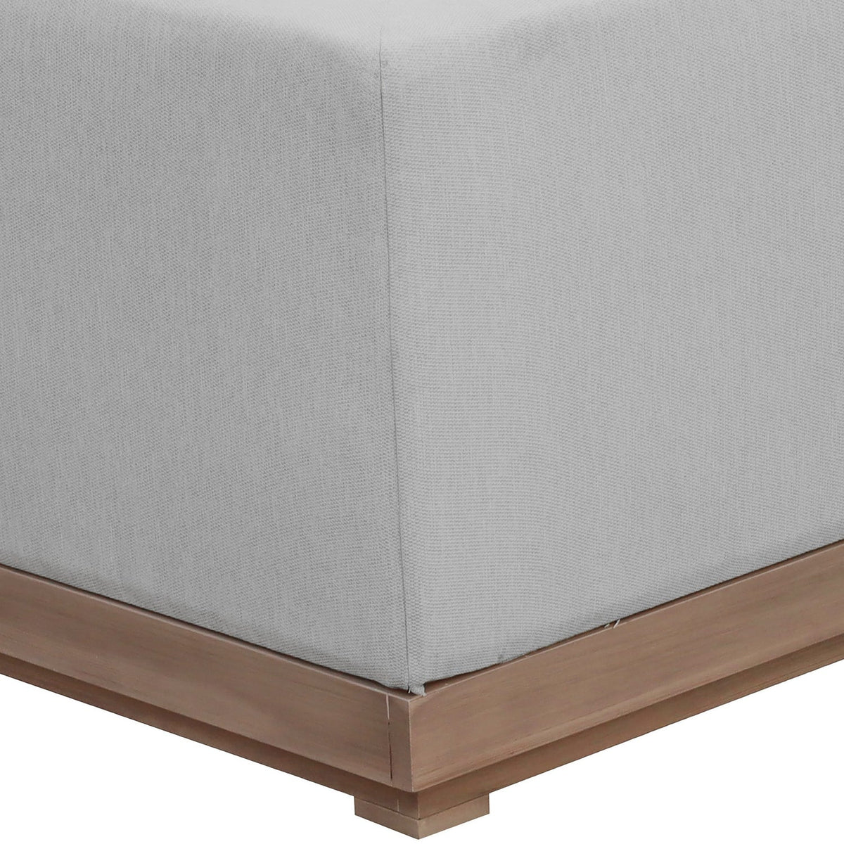 Solace Grey Olefin Performance Fabric 3 Piece Outdoor Patio Modular Sectional Sofa