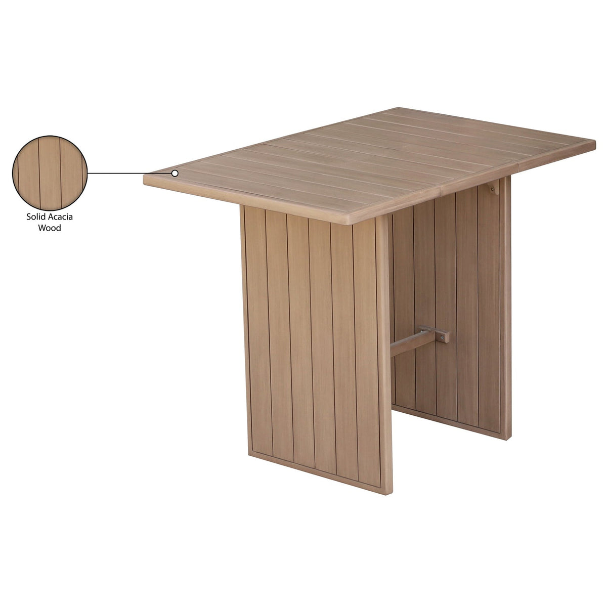 Solace Natural Acacia Wood Outdoor Patio Bar Table