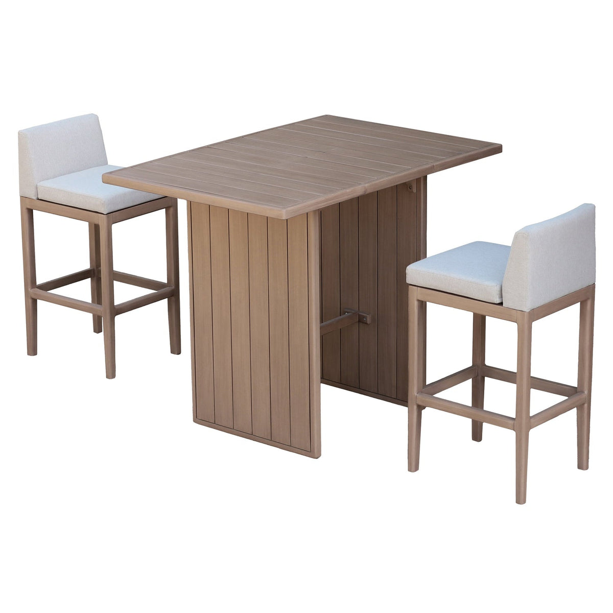 Solace Natural Acacia Wood Outdoor Patio Bar Table