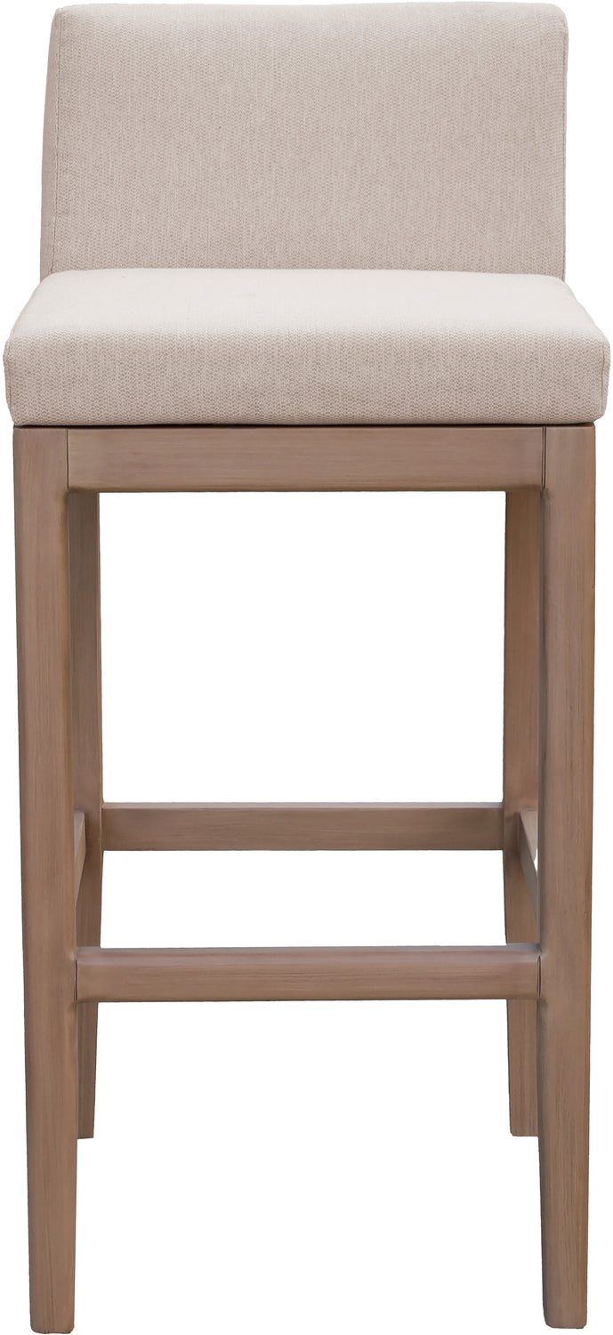 Solace Beige Olefin Performance Fabric Outdoor Patio Bar Stool