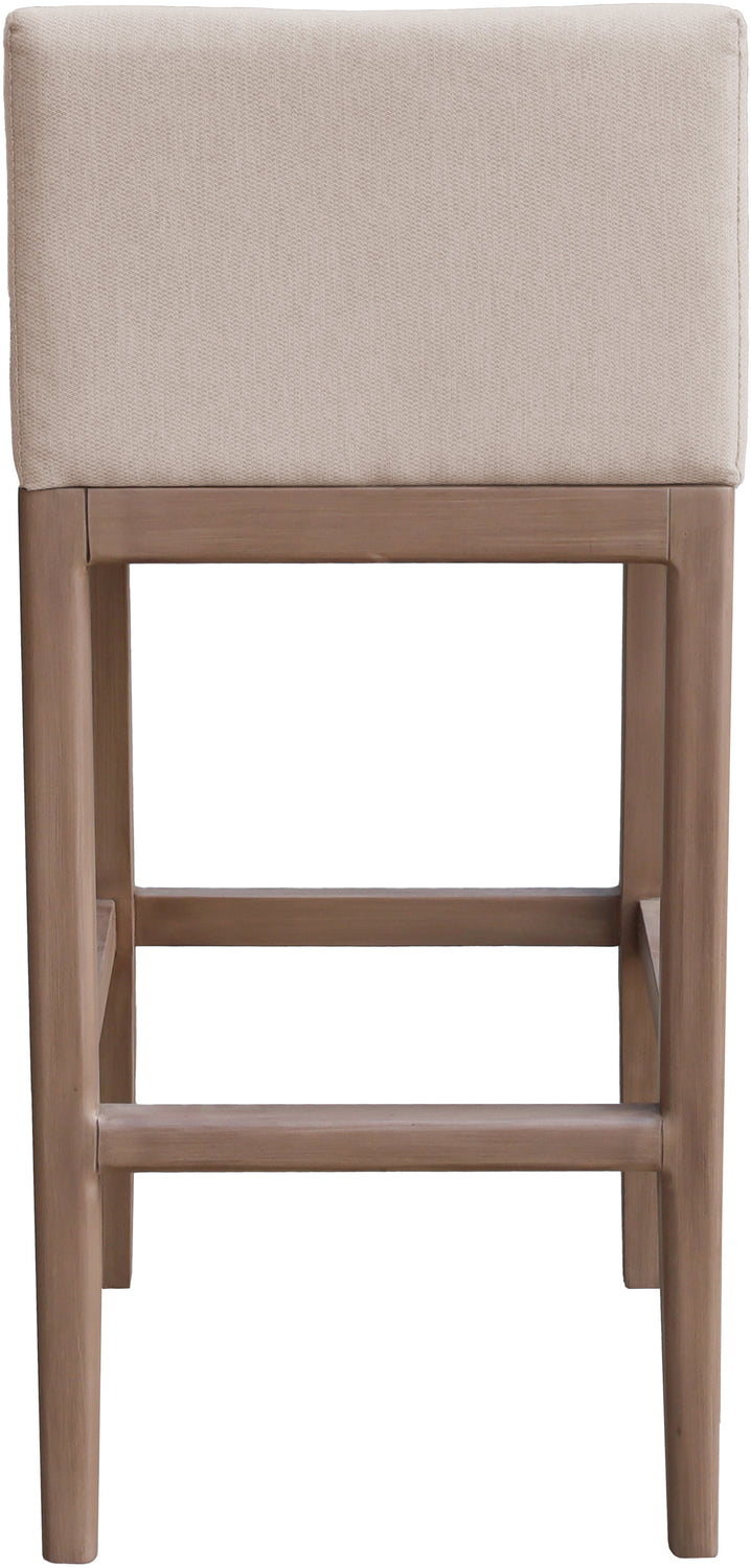 Solace Beige Olefin Performance Fabric Outdoor Patio Bar Stool