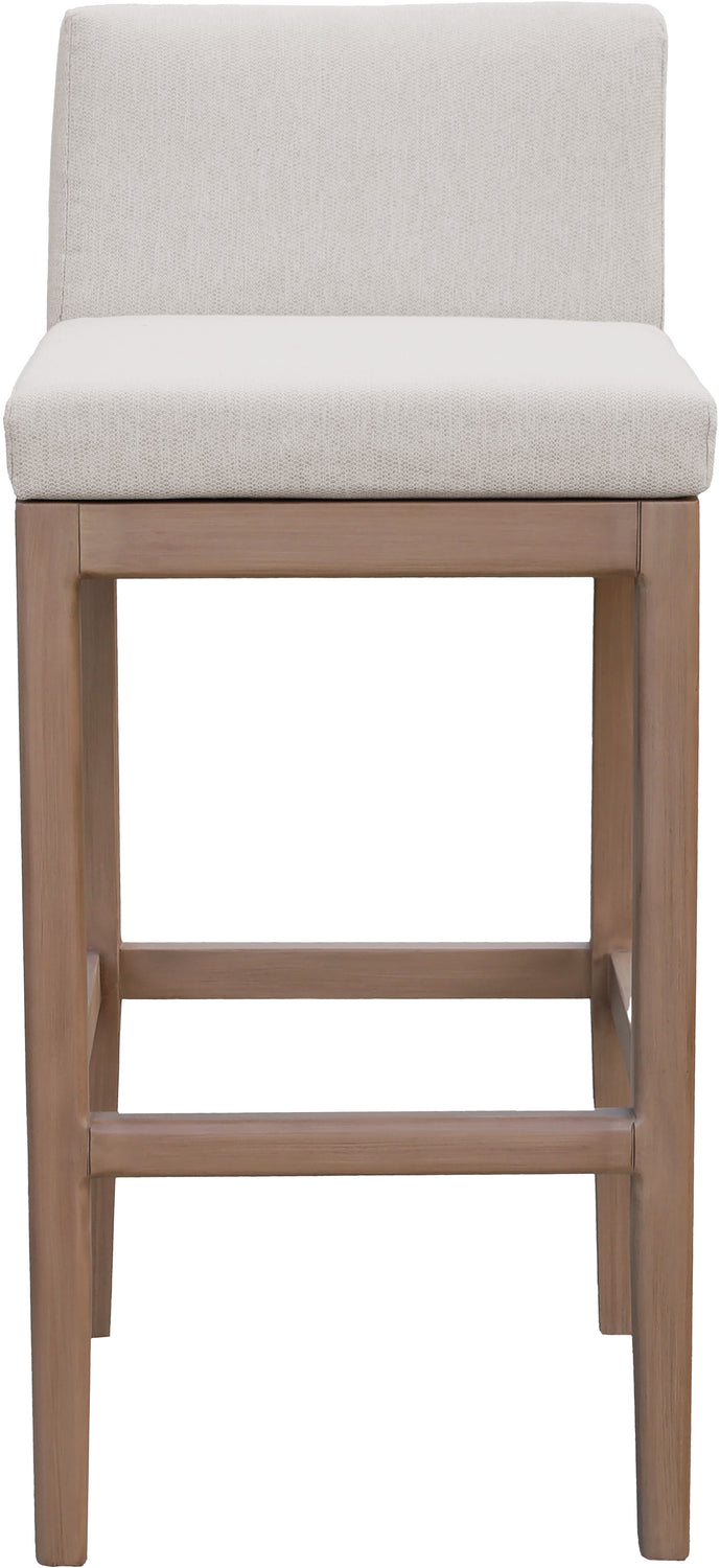 Solace Cream Olefin Performance Fabric Outdoor Patio Bar Stool