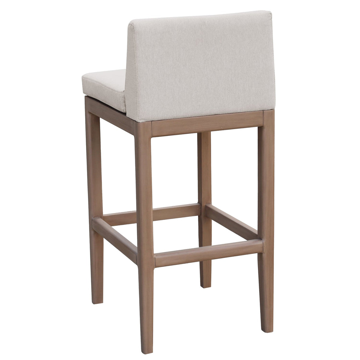 Solace Cream Olefin Performance Fabric Outdoor Patio Bar Stool