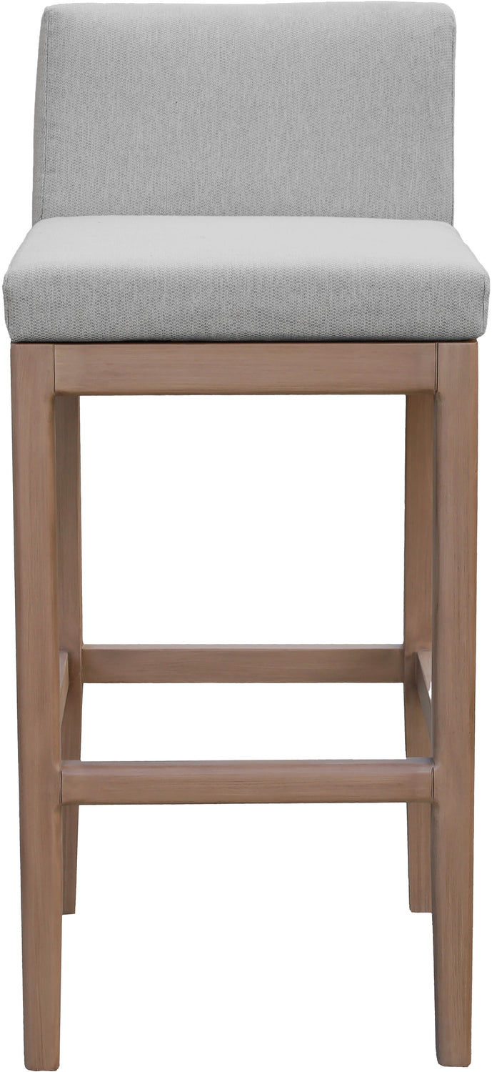 Solace Grey Olefin Performance Fabric Outdoor Patio Bar Stool