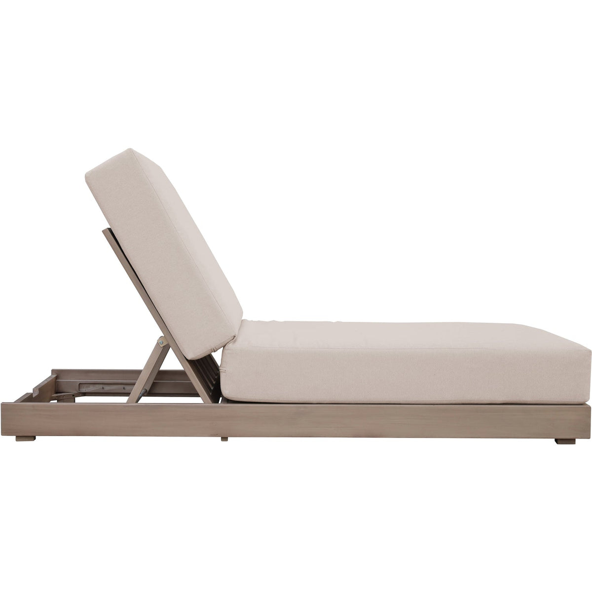 Solace Beige Olefin Performance Fabric Outdoor Patio Lounge Chair