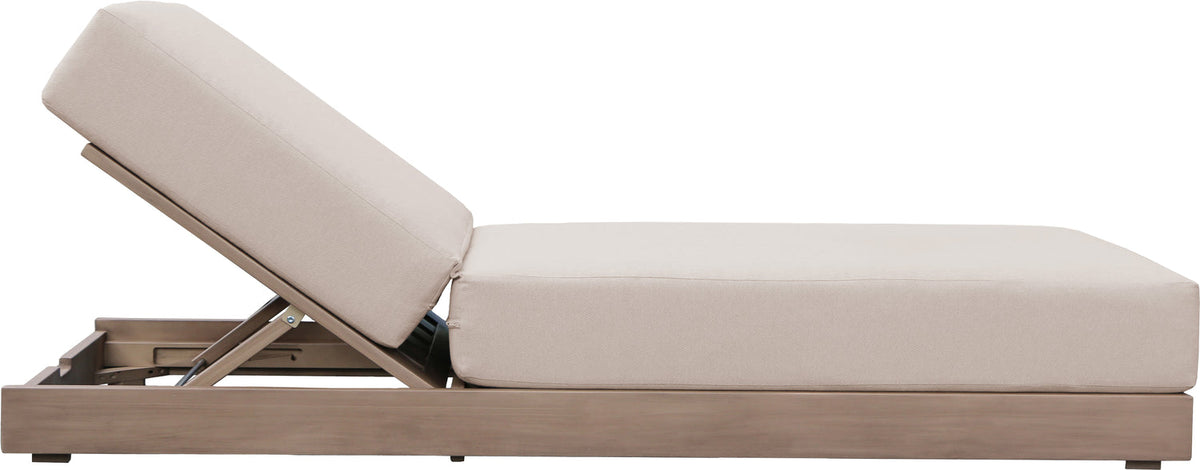Solace Beige Olefin Performance Fabric Outdoor Patio Lounge Chair
