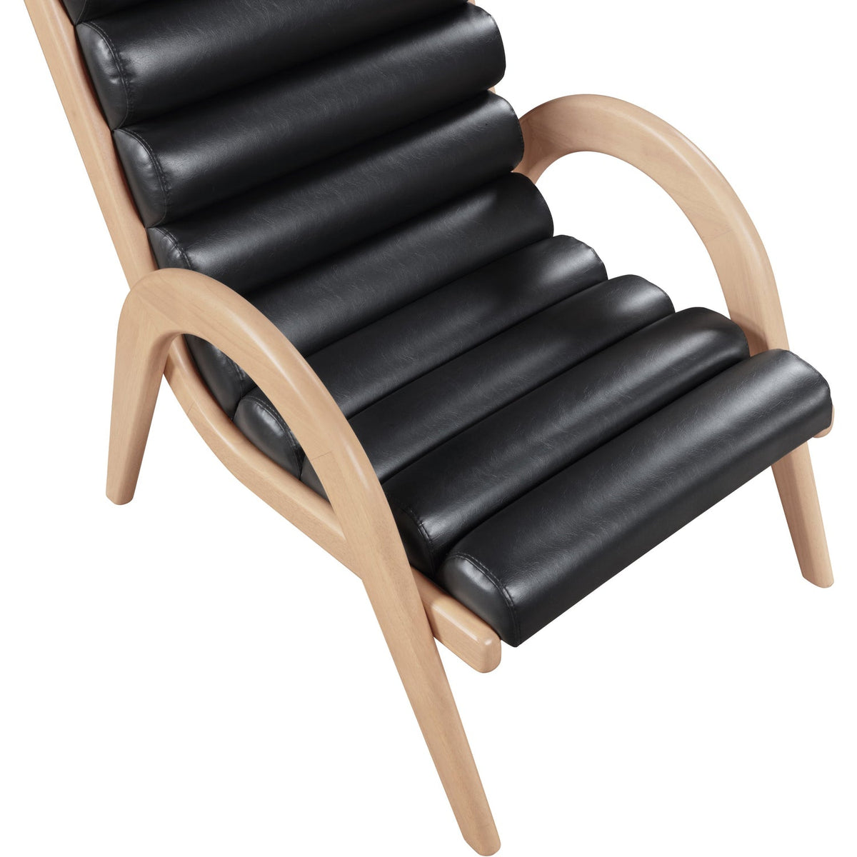 Randal Black Vegan Leather Upholstered Accent Chair