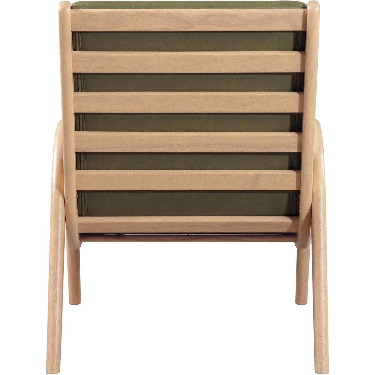 Randal Olive Vegan Leather Upholstered Accent Chair