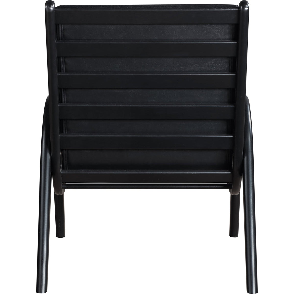 Randal Black Vegan Leather Upholstered Accent Chair