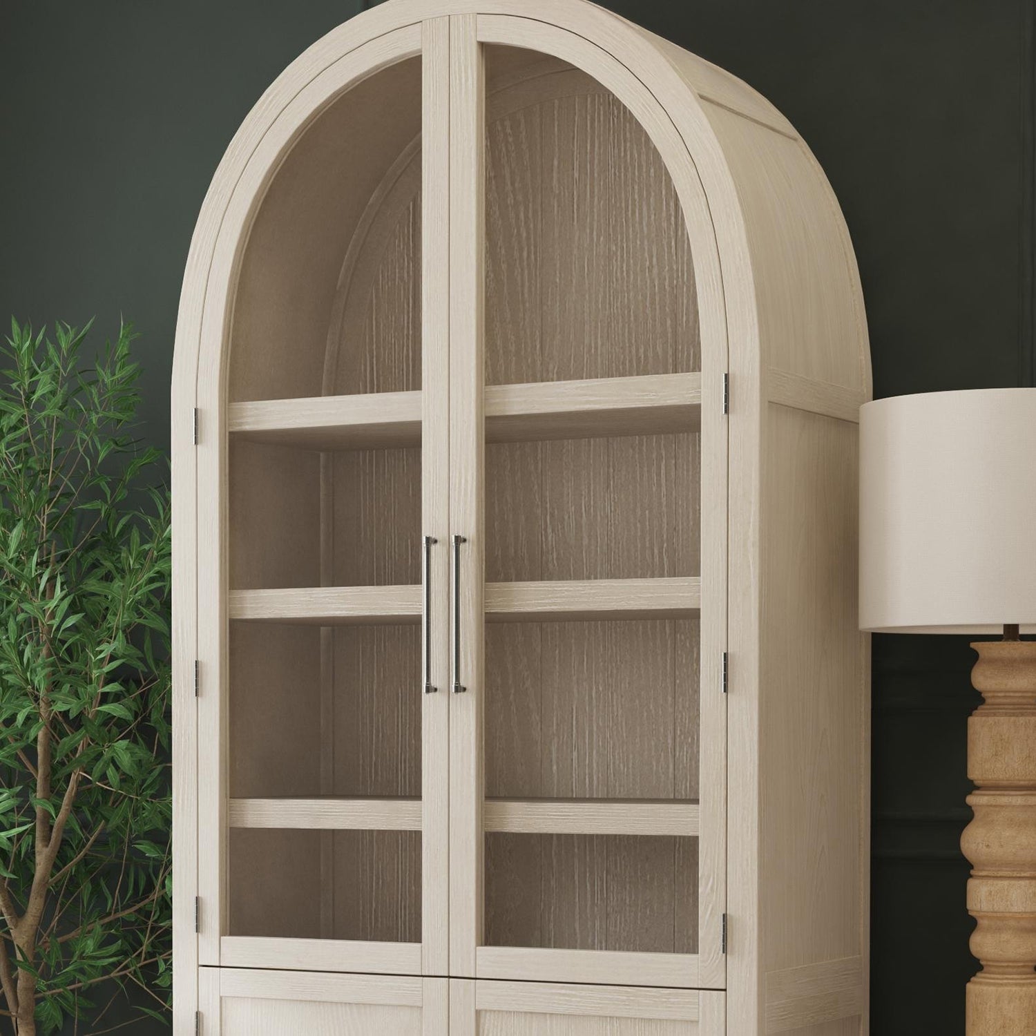 Bassett Mirror Fynn Light Oak Display Cabinet