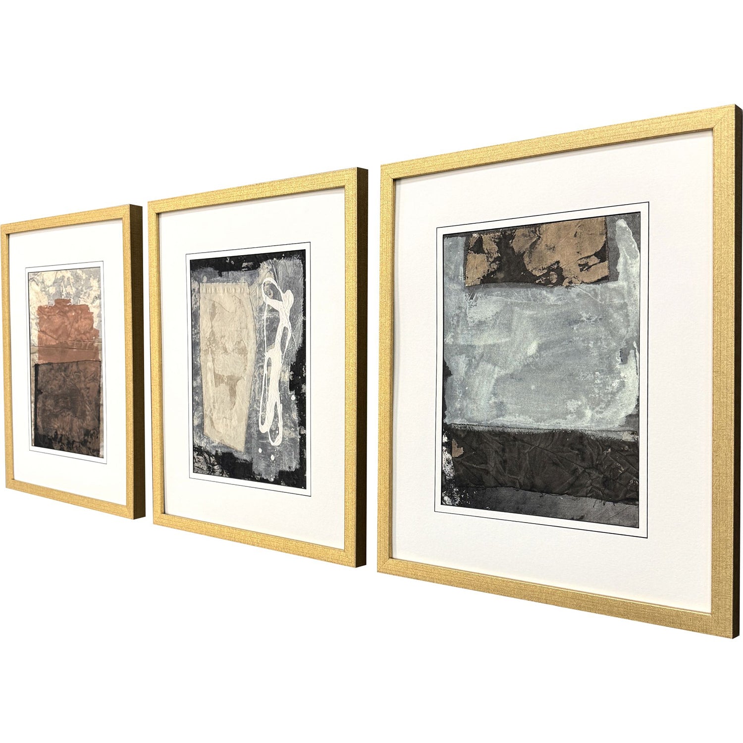 Sarah Lang Textural Echo I Framed Art Set of 3