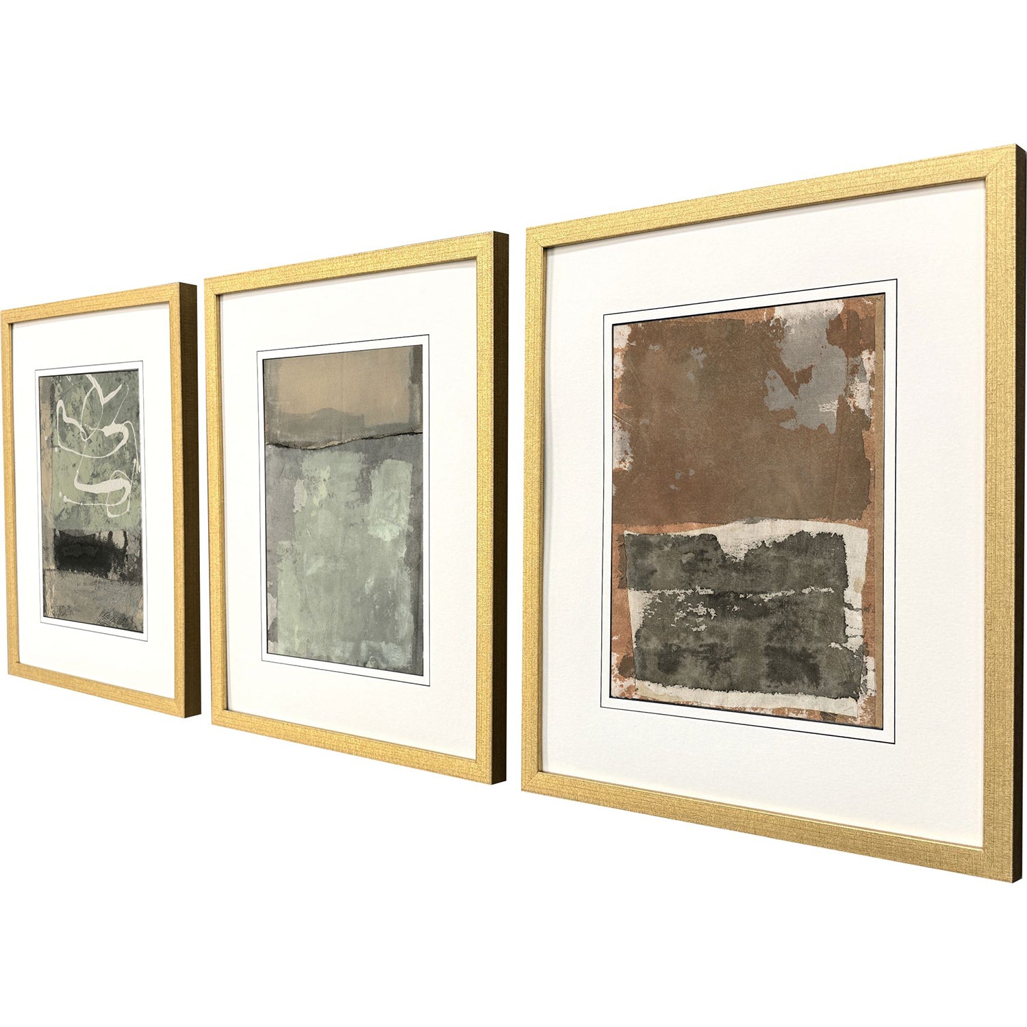 Sarah Lang Textural Echo II Framed Art Set of 3