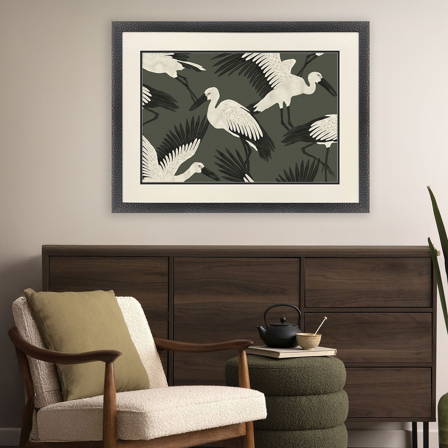 Jordan Glassco-Smith Stork Storm Swoop Framed Art