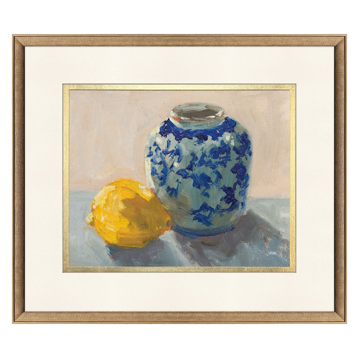 Jordan Glassco-Smith Lemon Chinoserie Framed Art