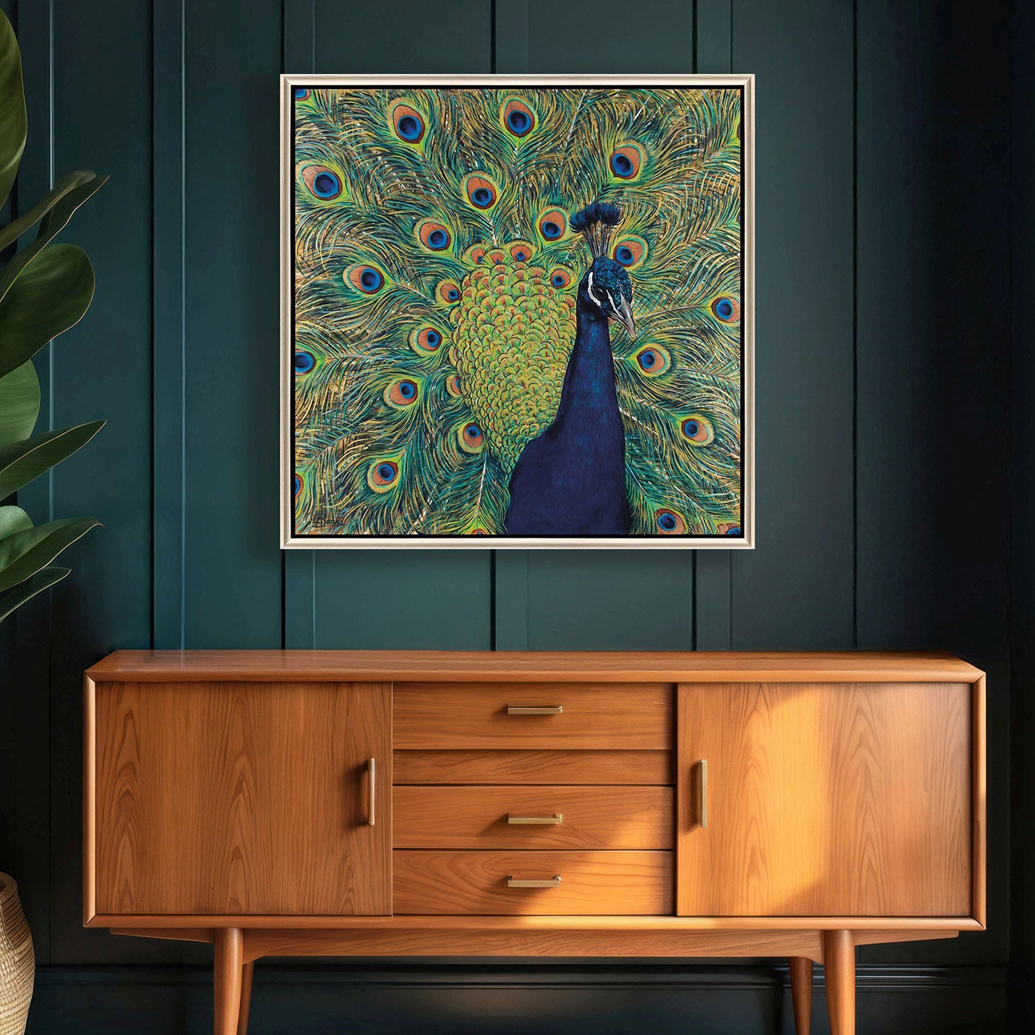 Jordan Glassco-Smith Peacock Plumage Canvas Art
