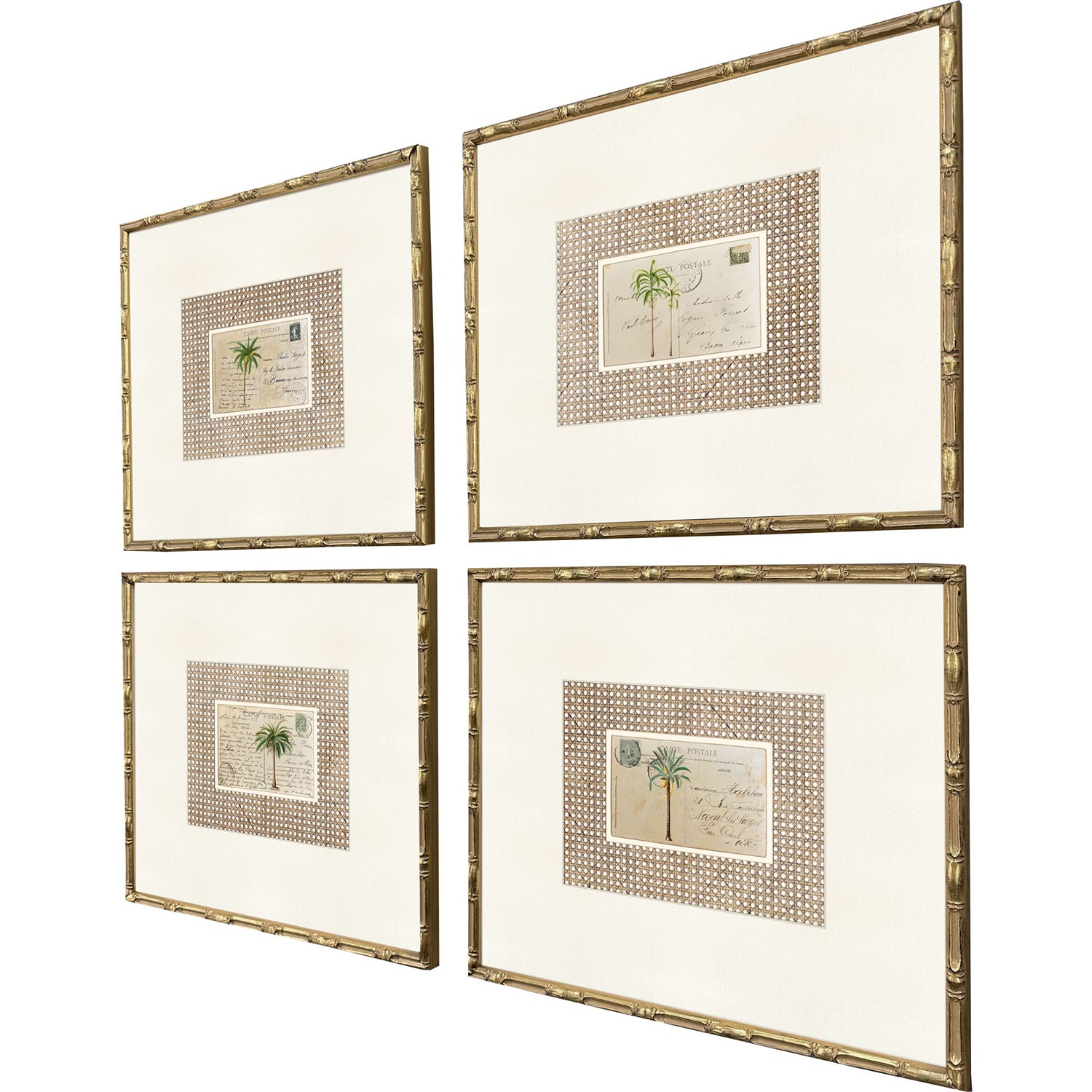 Libby Langdon Palm Postale Framed Art Set of 4