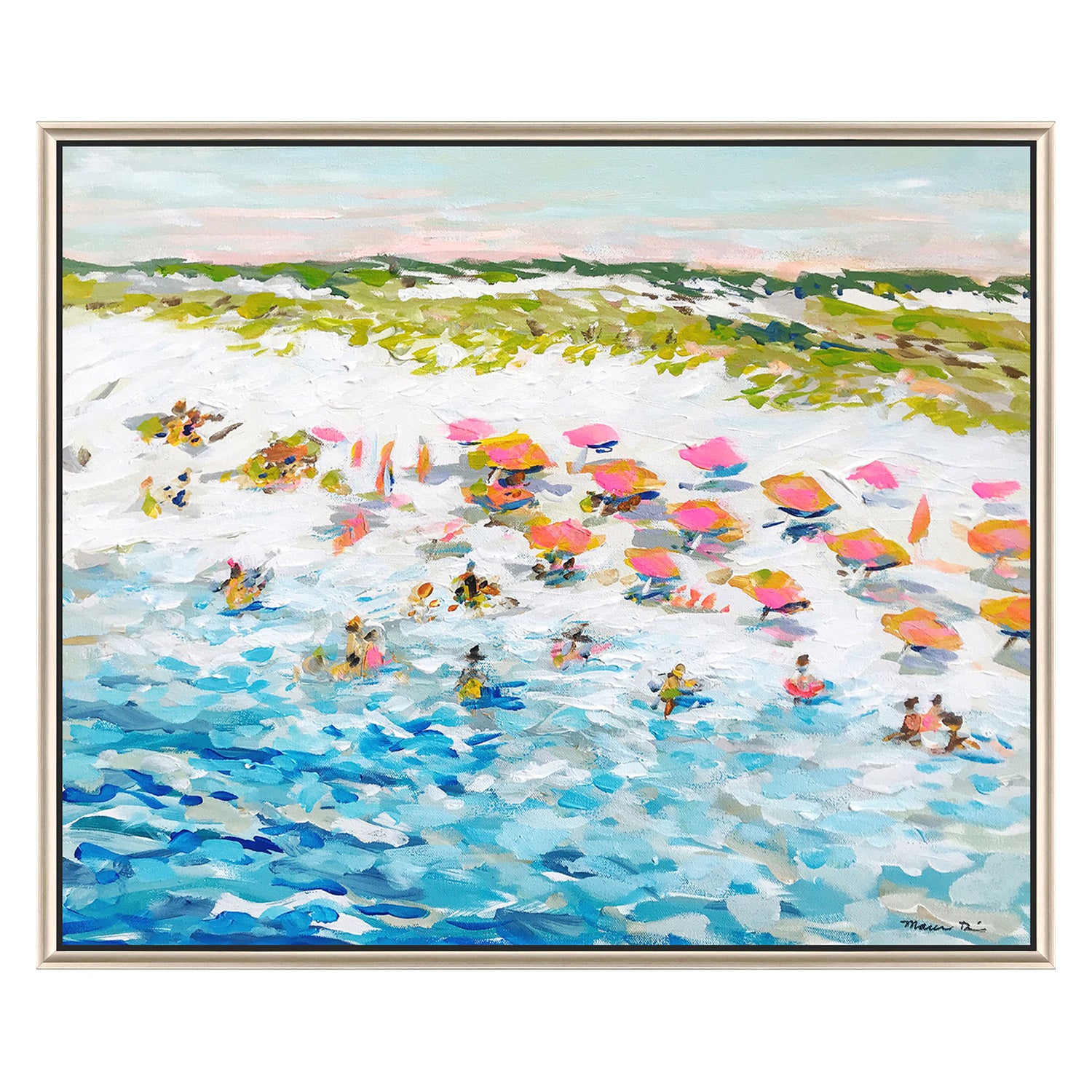 Sarah Lang Magic Hour on the Beach Canvas Art