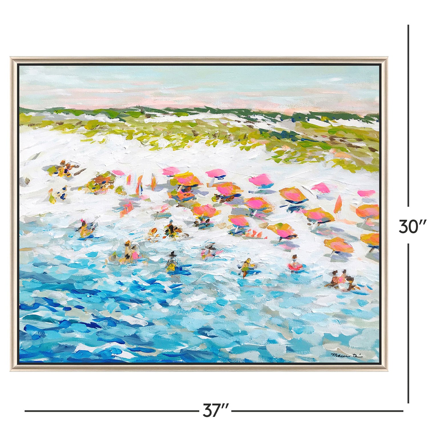 Sarah Lang Magic Hour on the Beach Canvas Art