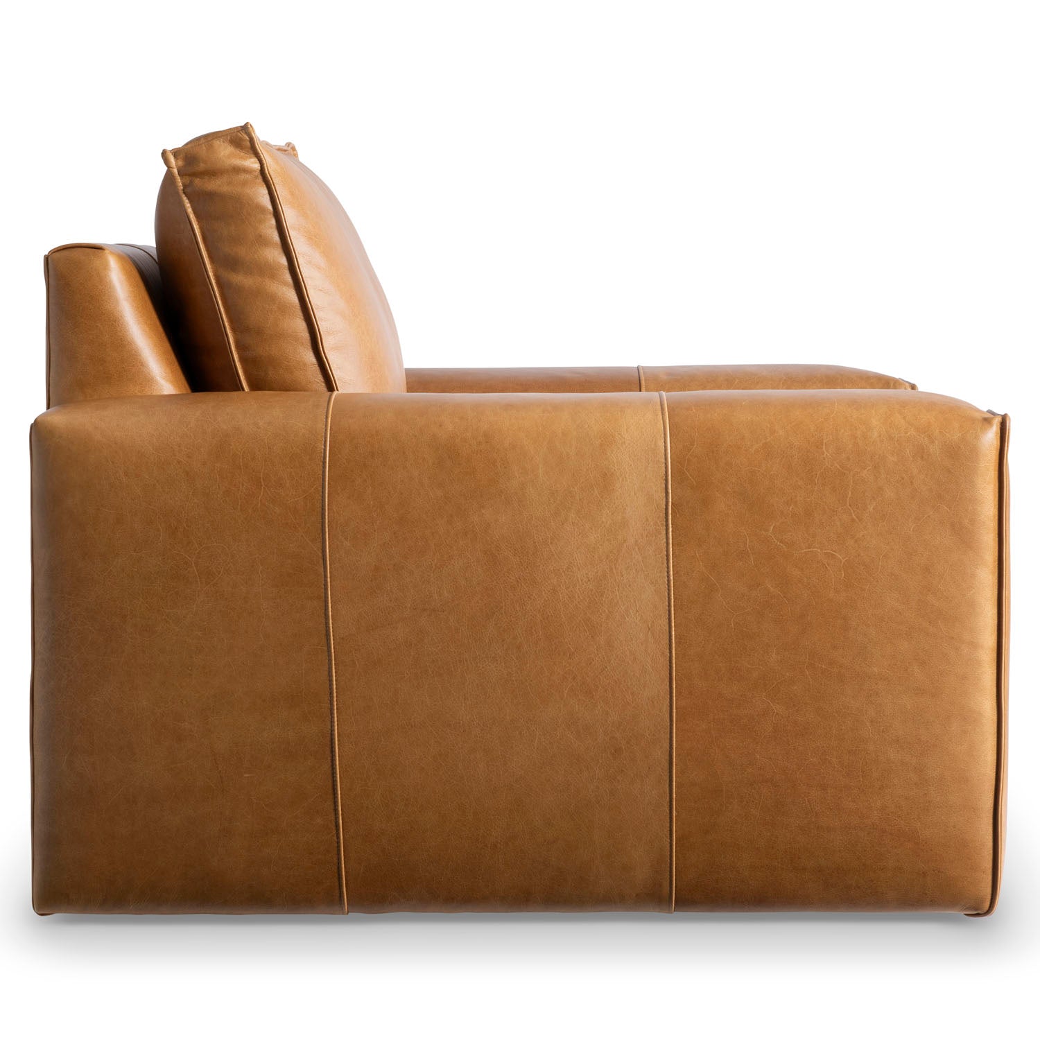 Bernhardt Living Nest Leather Swivel Chair
