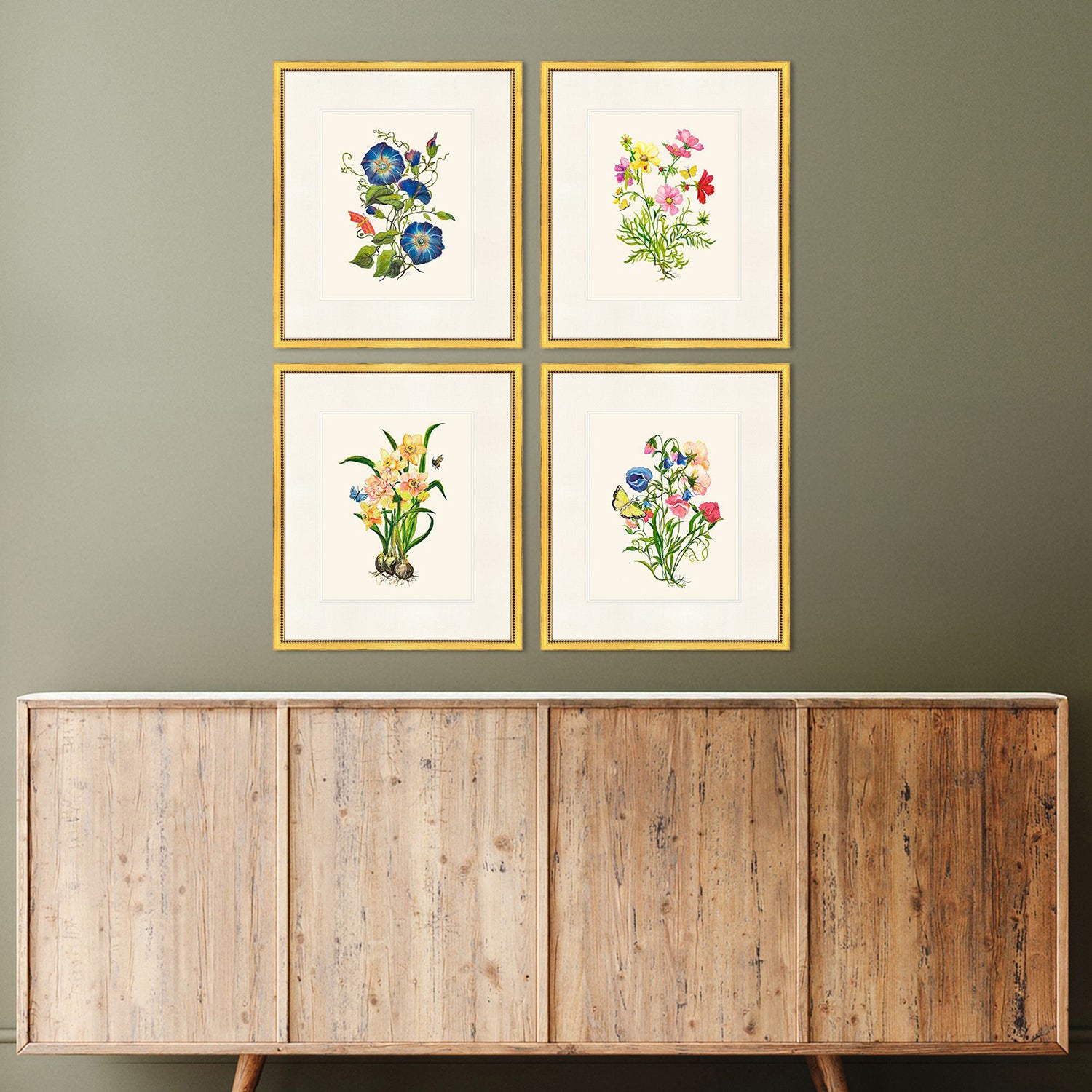 PopJoy Studio Delicate Medley II Framed Art Set of 4
