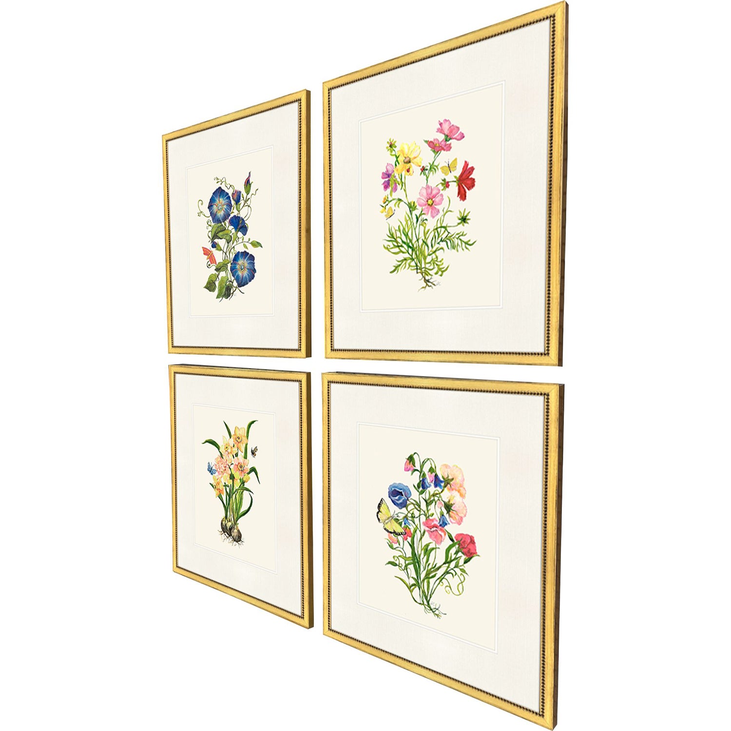 PopJoy Studio Delicate Medley II Framed Art Set of 4