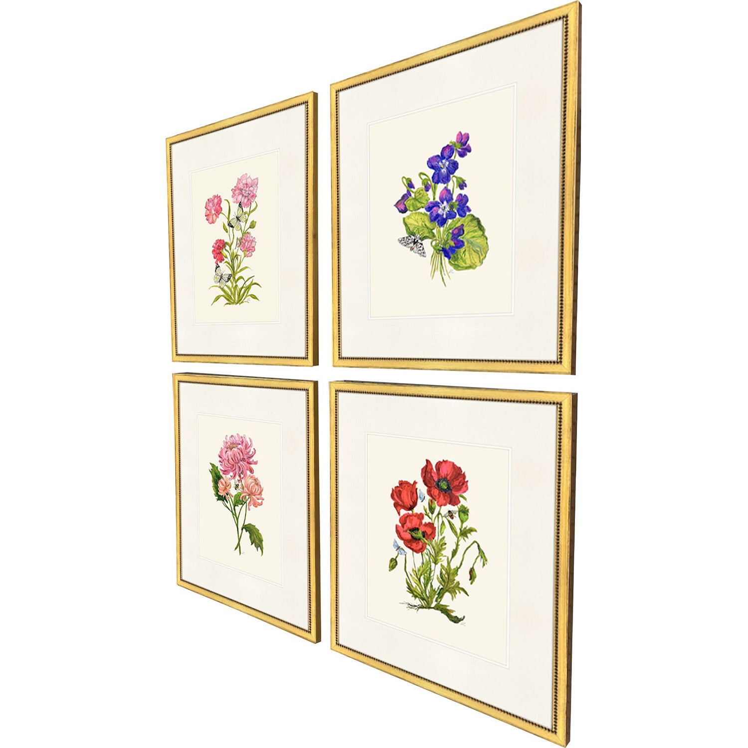 PopJoy Studio Delicate Medley III Framed Art Set of 4