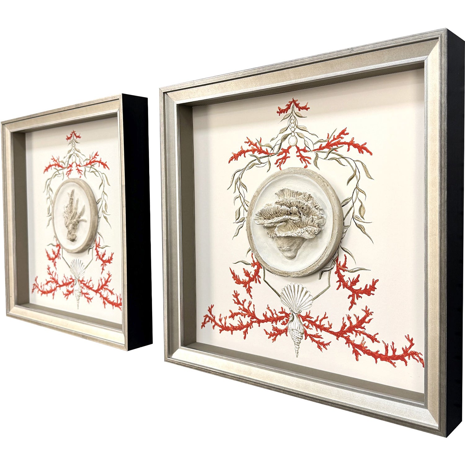 PopJoy Studio Coral Elegance II Framed Art Set of 2