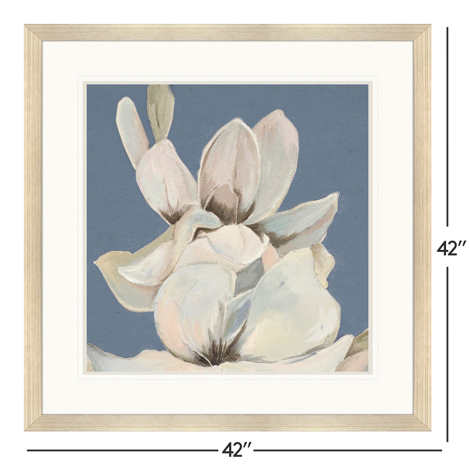 Sarah Lang Magnolia on Blue I Framed Art