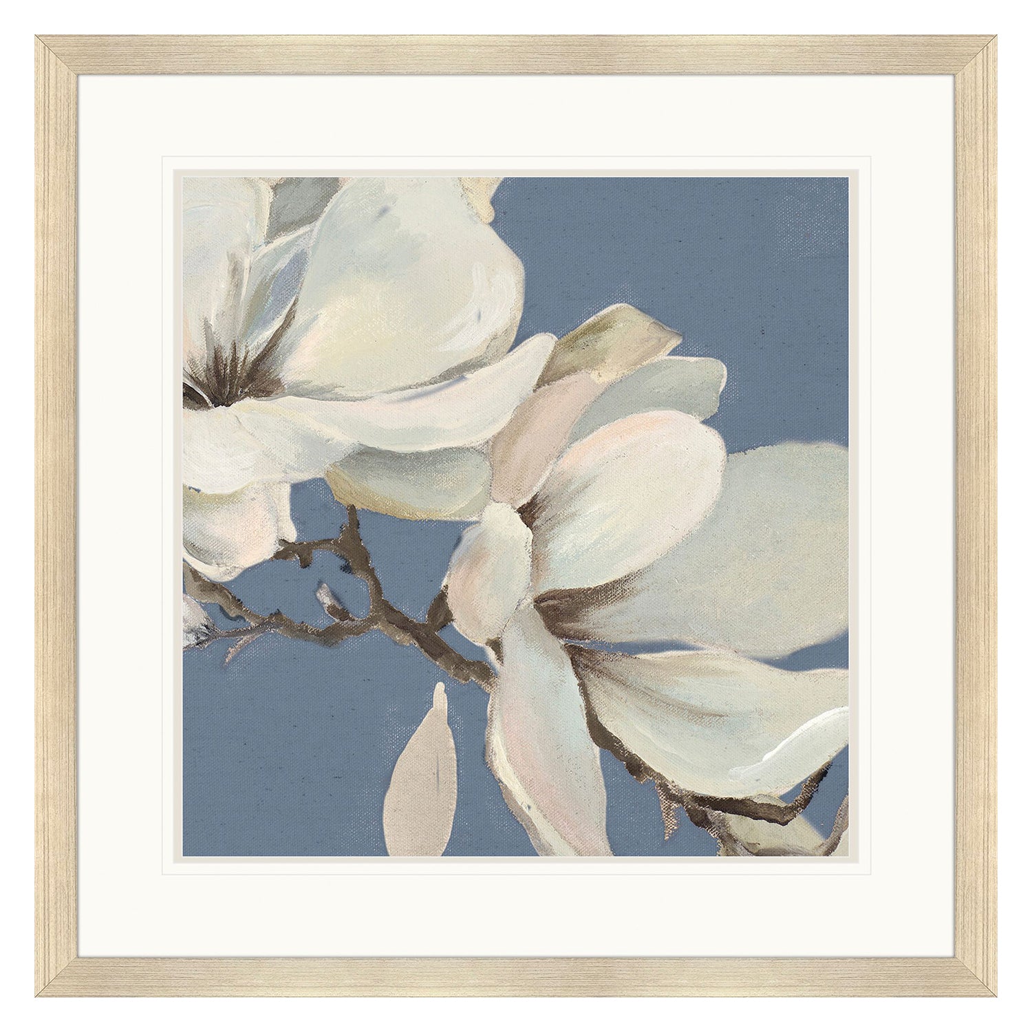 Sarah Lang Magnolia on Blue II Framed Art