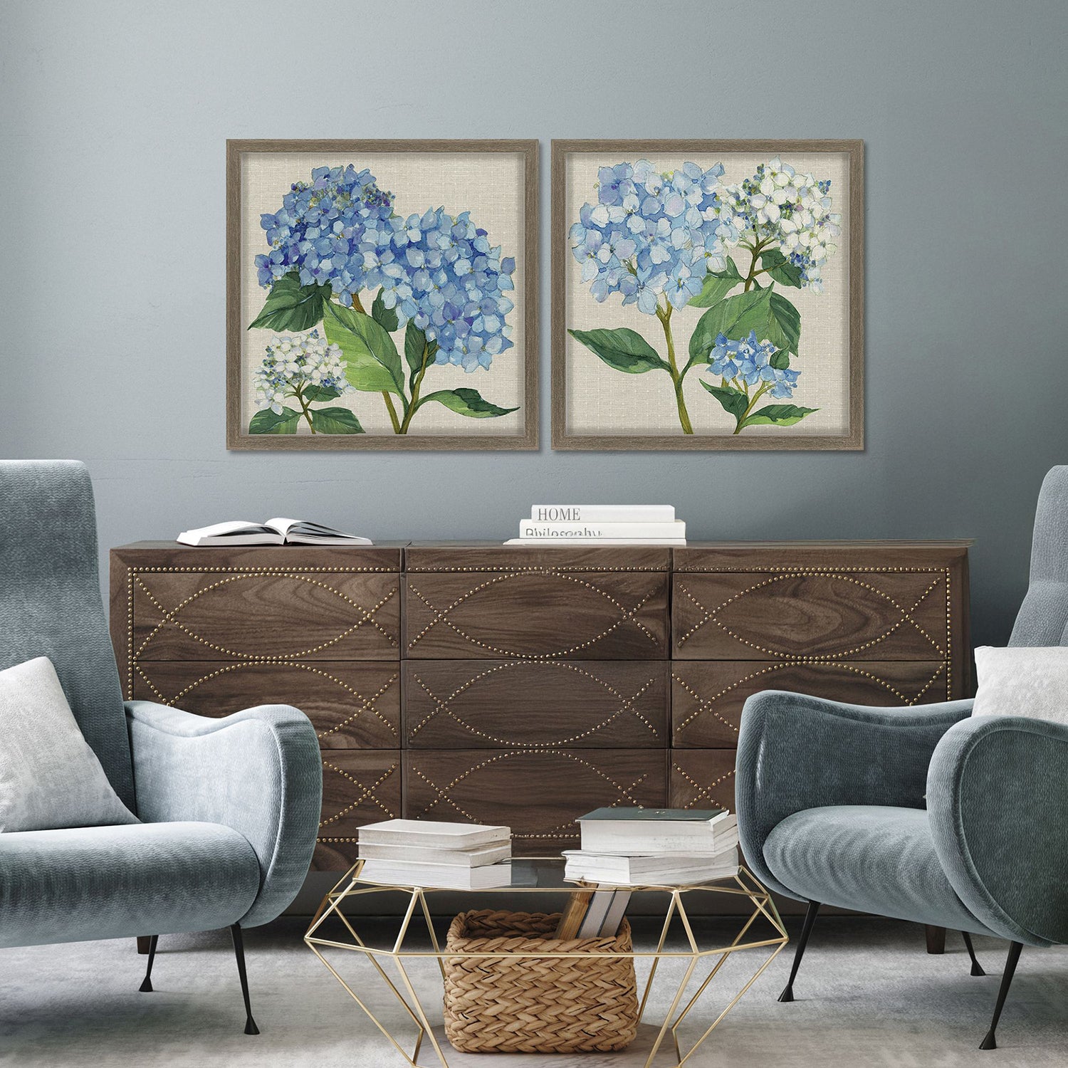 Malanta Knowles Hydrangea Study Framed Art Set of 2