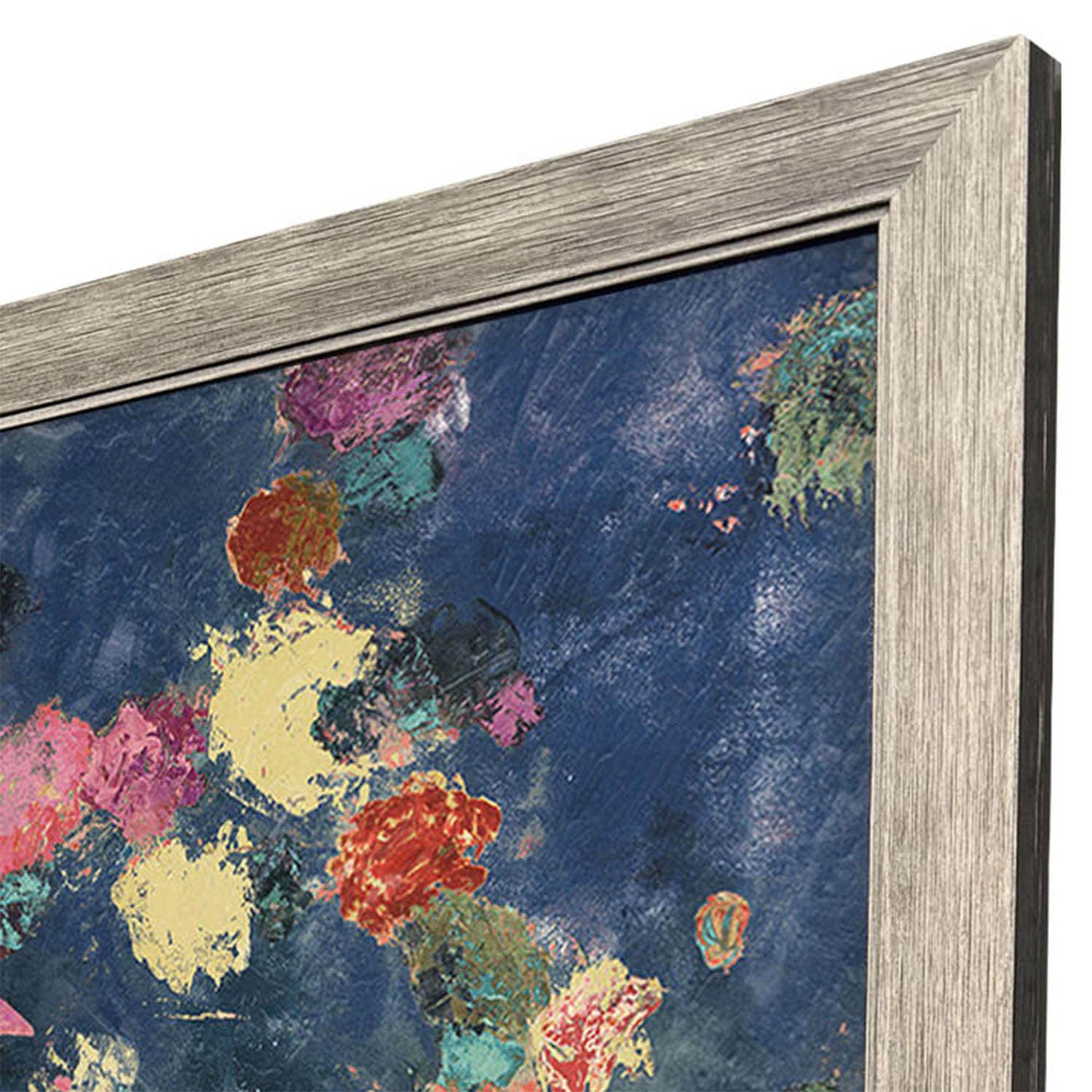 Jordan Glassco-Smith Vintage Floral on Blue Framed Art