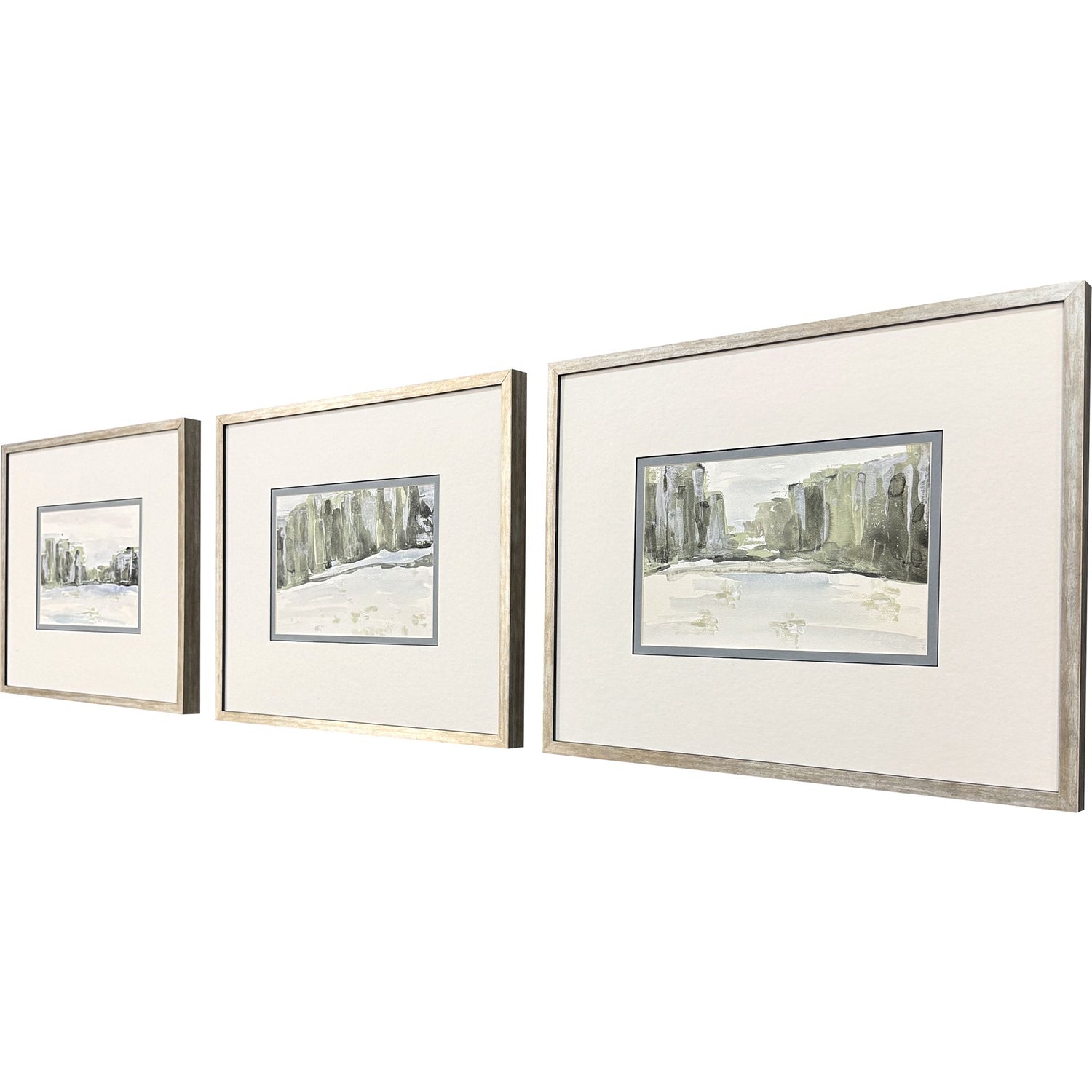 Sarah Lang Distant Landscape I Framed Art Set of 3