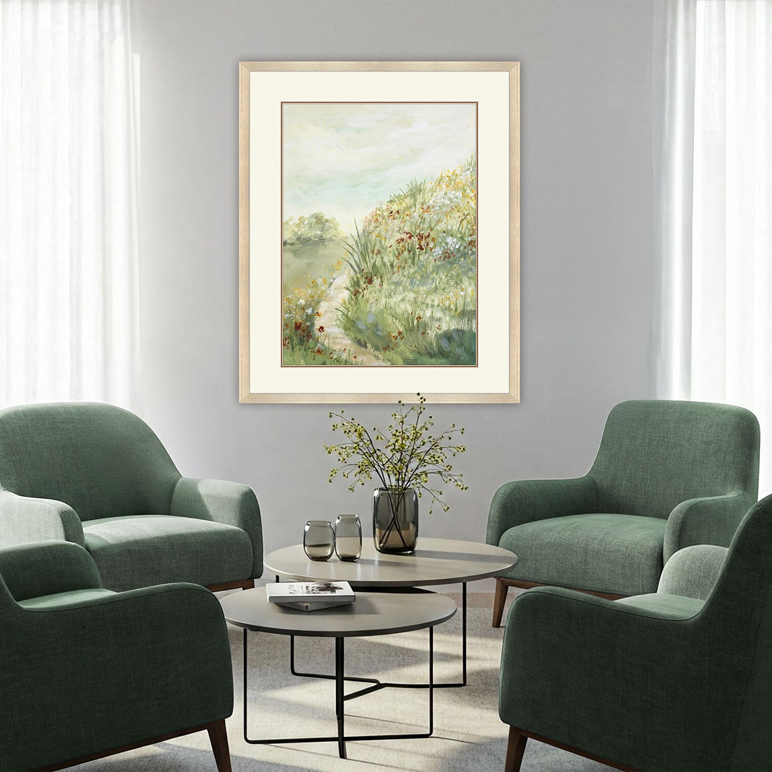 Jordan Glassco-Smith Hilltop Blooms Framed Art